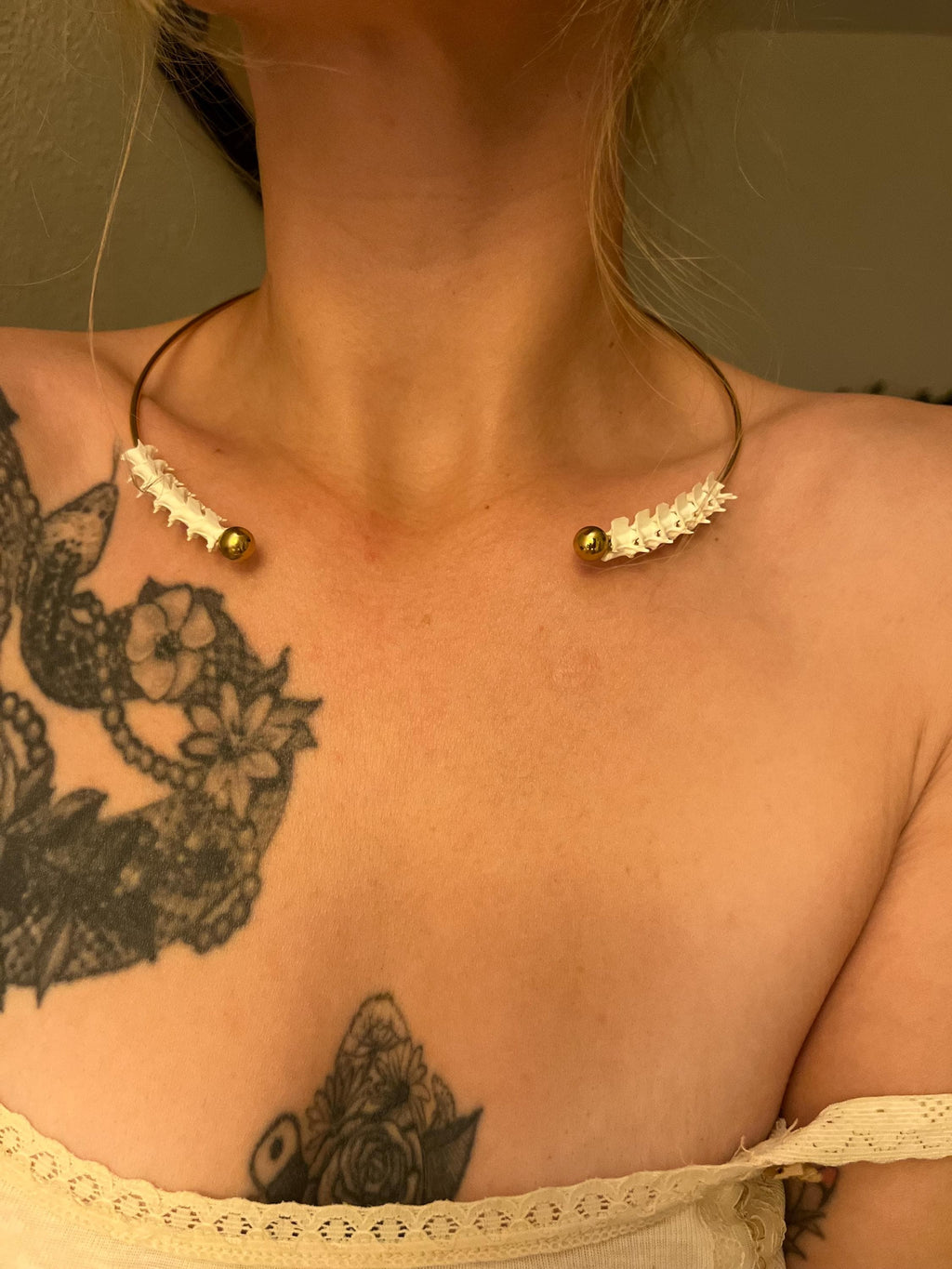 King Snake Vertebrae Collar Bangle Necklace | 150mm