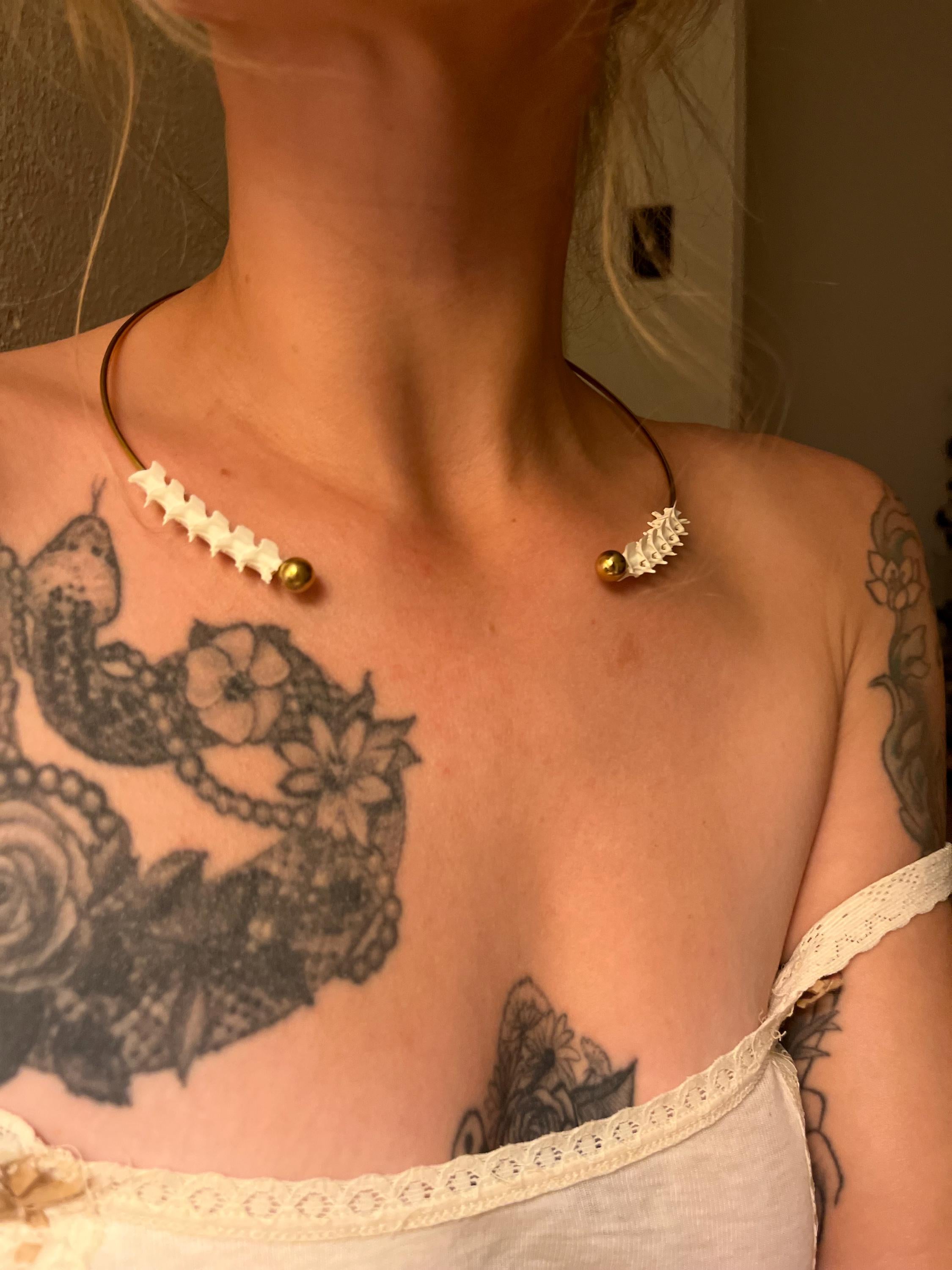 King Snake Vertebrae Collar Bangle Necklace | 150mm