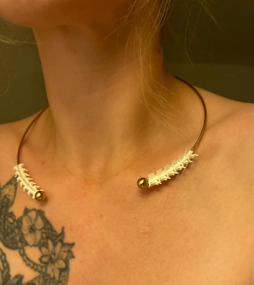 King Snake Vertebrae Collar Bangle Necklace | 150mm