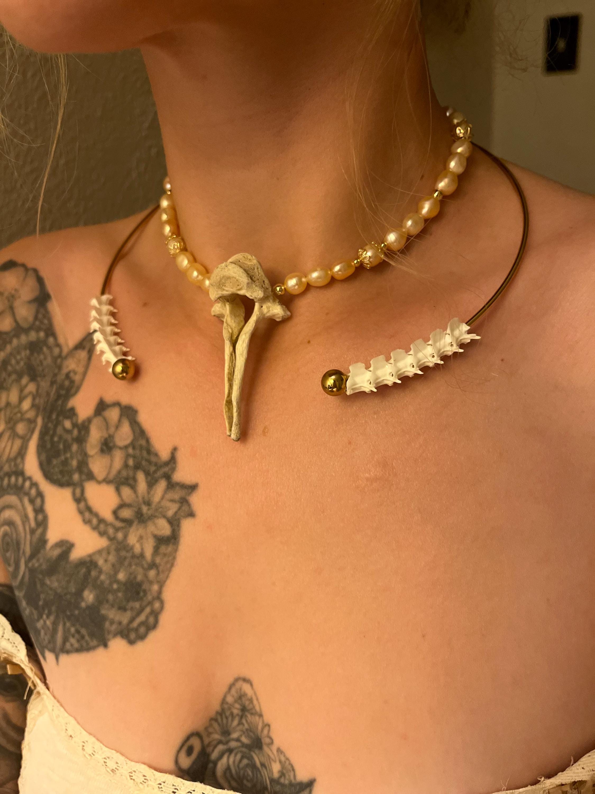 King Snake Vertebrae Collar Bangle Necklace | 150mm